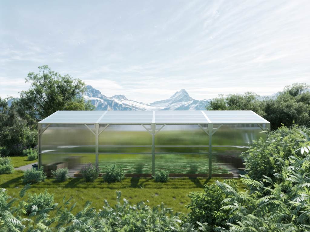 Makan Gewächshaus von der Seite