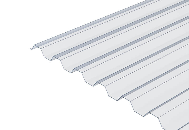 Trapezförmiges Polycarbonat-Dachblech