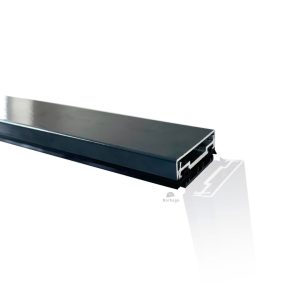 Klemmprofil mit Gummidichtungen und Abdeckung - Eloxiertes Aluminium - Graphit