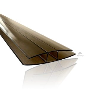 H Profil Kunststoff - Bronze (4-16mm)
