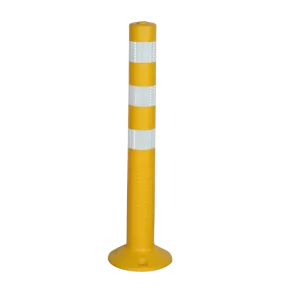 Flexibler Absperrpfosten mit Reflektierenden Streifen – 755 mm, Gelb