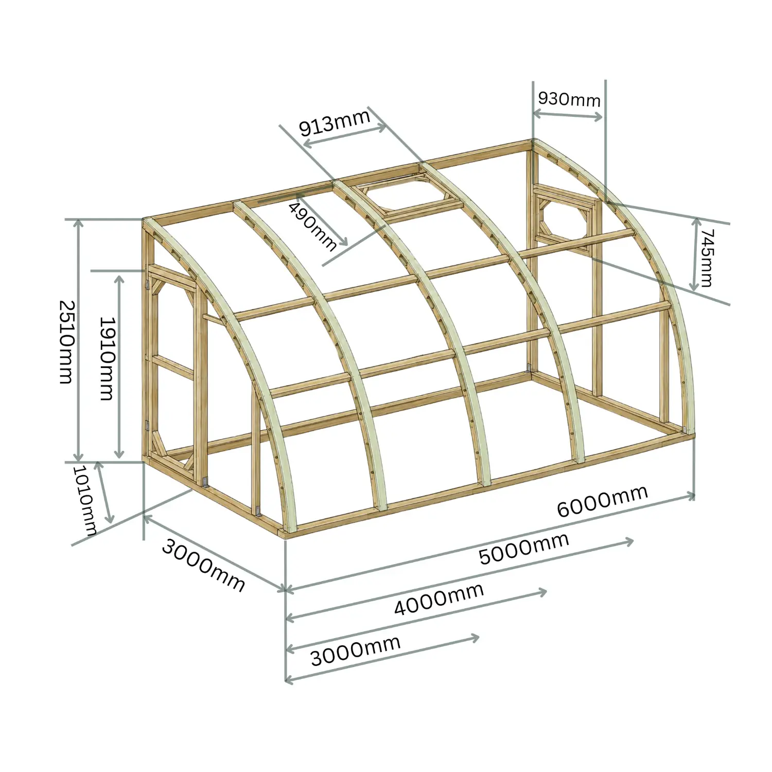 Anlehngewächshaus Wand 300 (6-18m²) – Bild 9