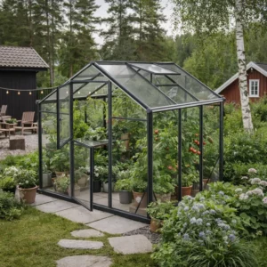 Glasgewächshaus Sanus L Hybrid (3,3-14,1m²)