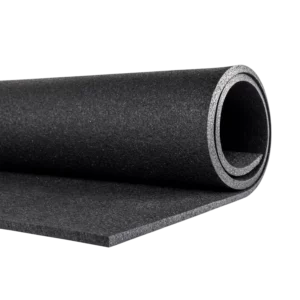 Gummiboden Fitness & Gym auf Rolle - Schwarz, 6 mm (1,25x10 m)