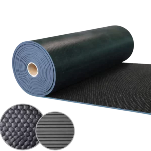 Gummimatte mit Gewebeeinlage auf Rolle - Schwarz, 12 mm (2,45x33 m)