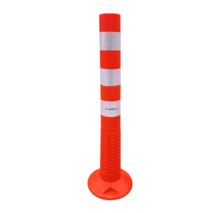 Flexibler Absperrpfosten mit reflektierenden Streifen – 755 mm, Orange