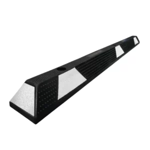 Gummiparkstopper – 1800 mm, Schwarz, reflektierend