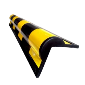 Abgerundeter Gummi-Eckenschutz 110×110×790 mm – Schwarz