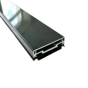 Aluminium Klemmprofil - eloxiert, mit Abdeckkappe & Dichtungen, anthrazit