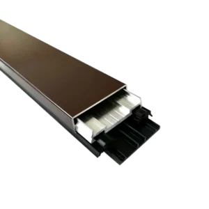 Aluminium Klemmprofil - eloxiert, mit Abdeckkappe & Dichtungen, braun