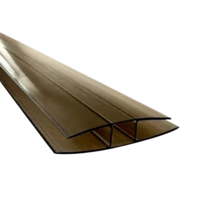 Kunststoff H-Profil - bronze (4-16mm)