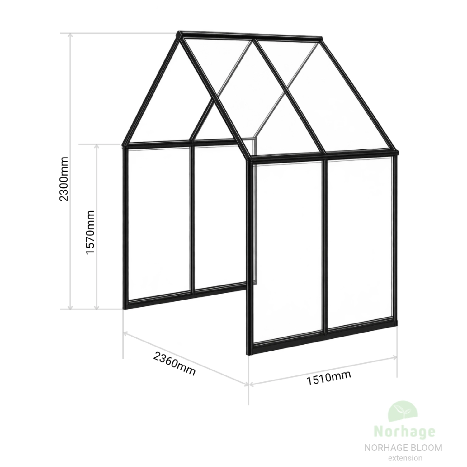Bloom-Gewächshausverlängerung – zusätzliche 3,56 m² – Bild 2